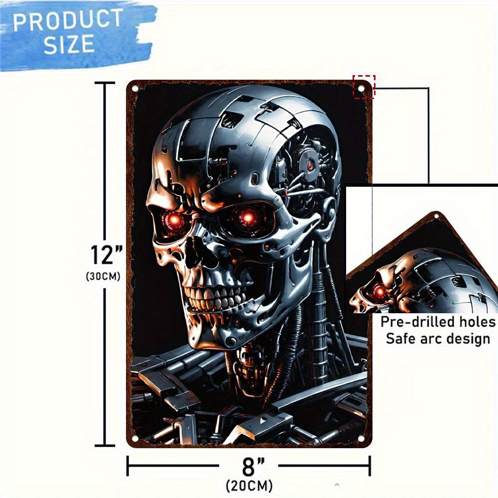 Smart Home Icon - HD Tin Sign Terminator T-800 Endoskeleton