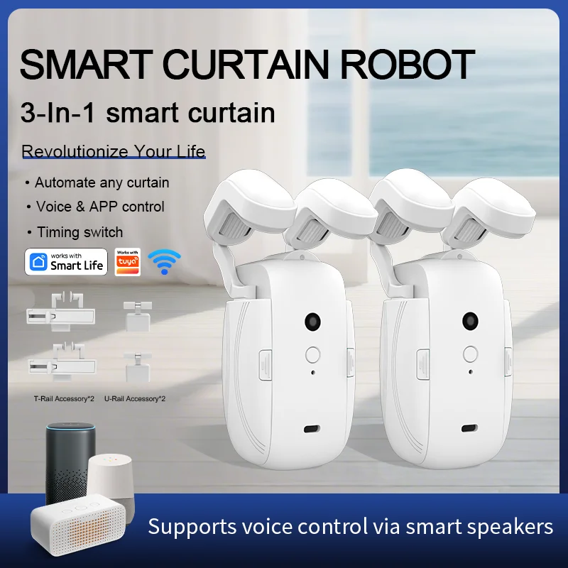 Smart Home Living Room - 3-in-1 track Smart Curtain Motor WiFi