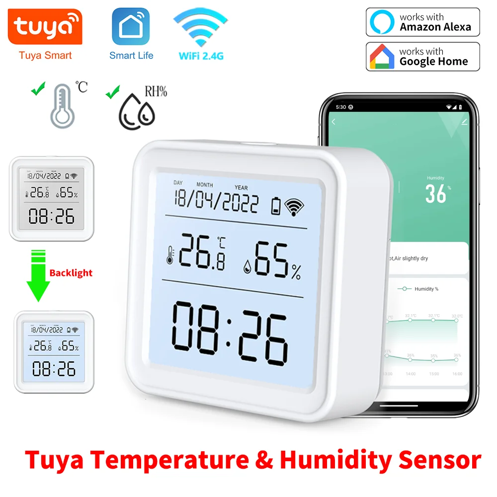 Smart Home Orvibo - Tuya New WiFi Temperature Humidity Sensor