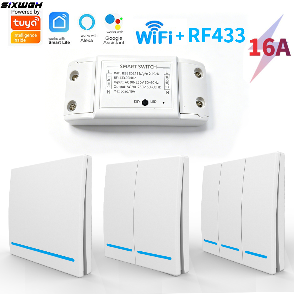Smart Home Voice Assistant - 16A Tuya Wifi Smart Switch RF433MHZ