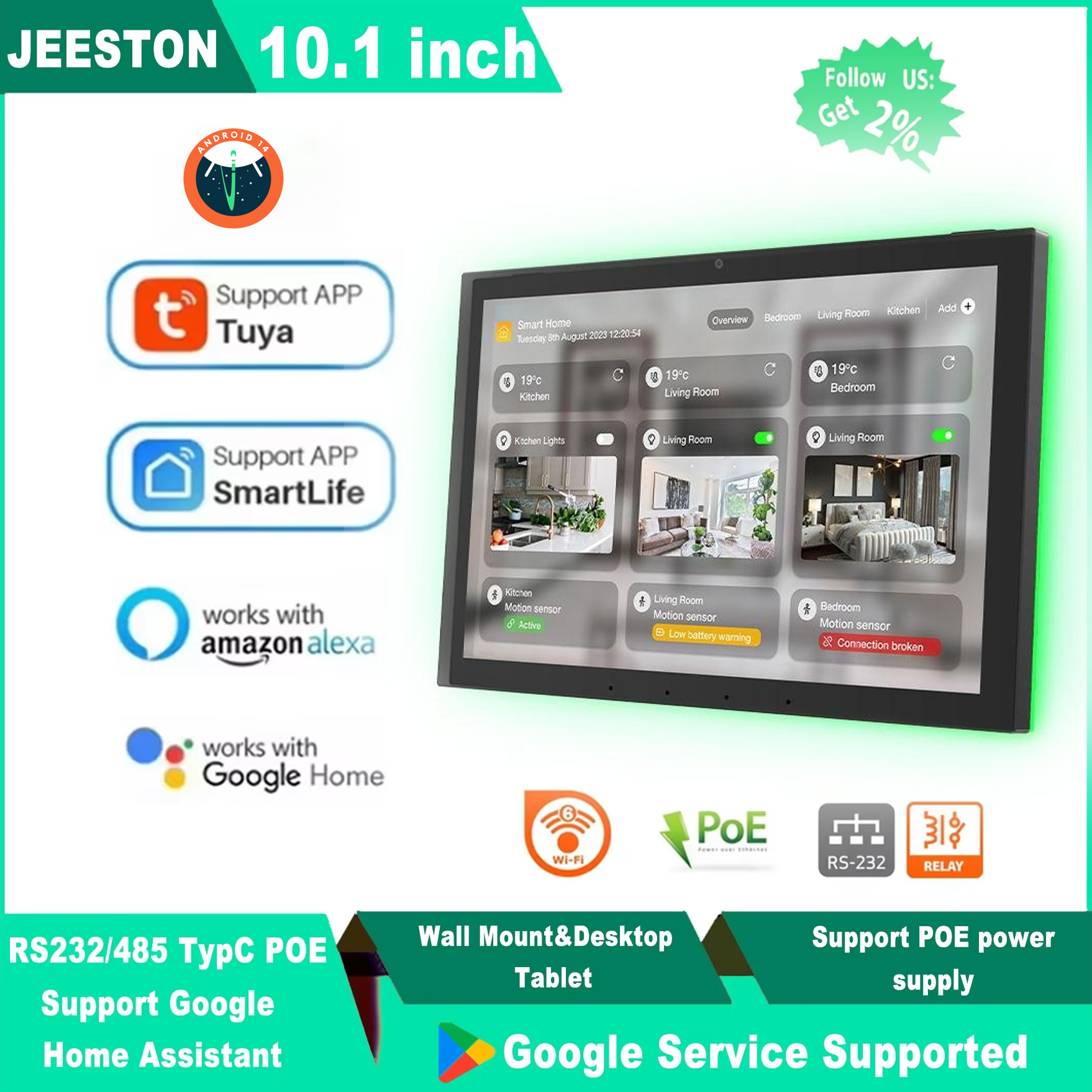 Smart Home Mqtt - Fast 10.1 Inch Proximity Sendor Smart