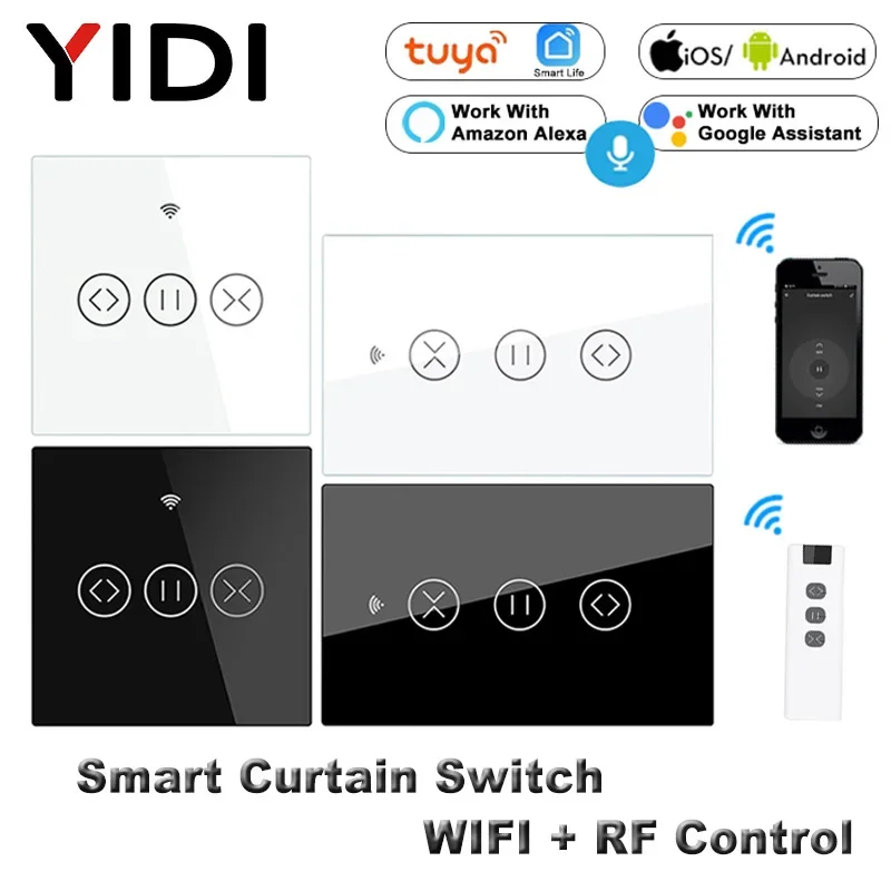 Smart Home Living Room - Wifi RF433 Touch Smart Curtain Switch