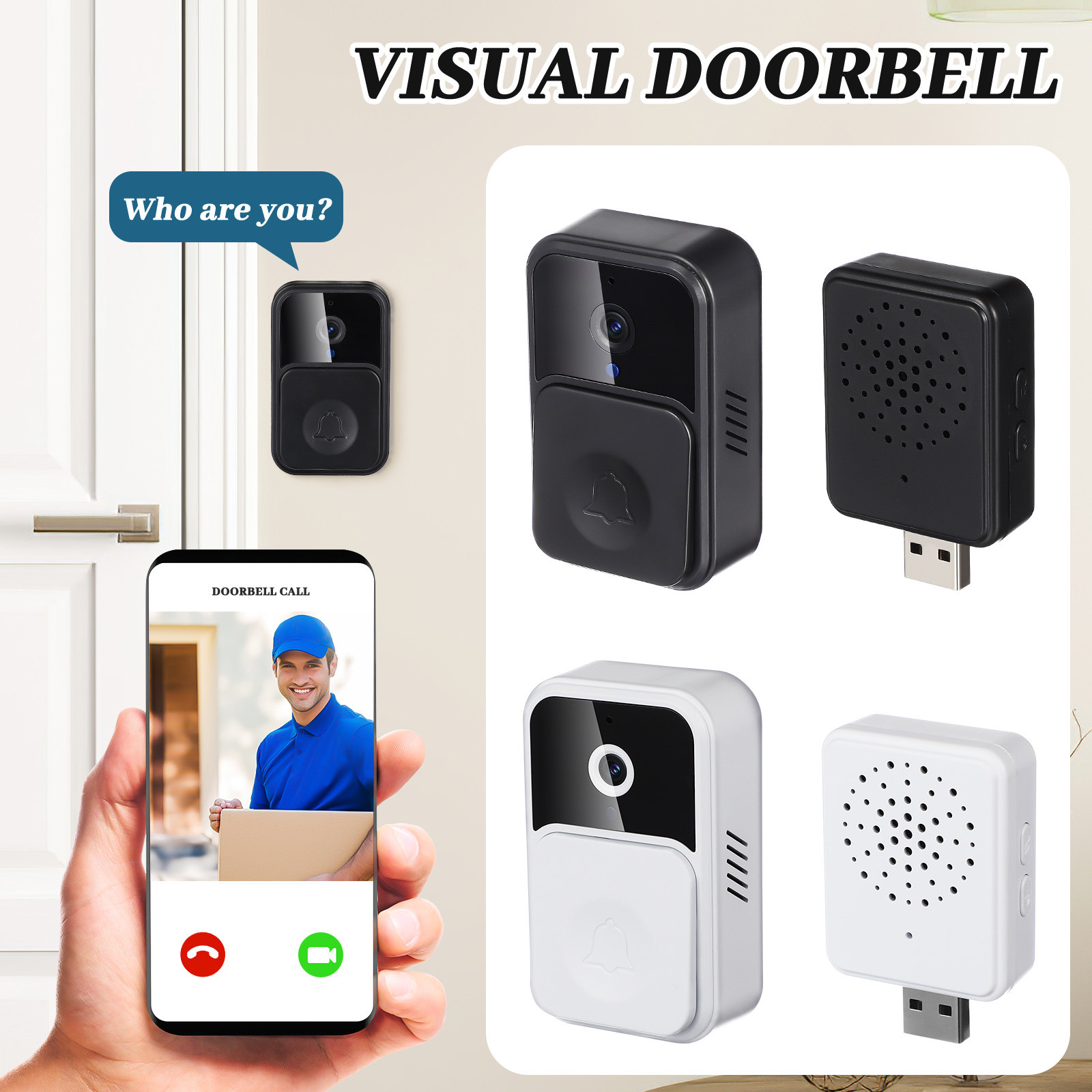 Smart Home Video Doorbell Installation - Wireless Video Doorbell Smart WiFi Doorbell