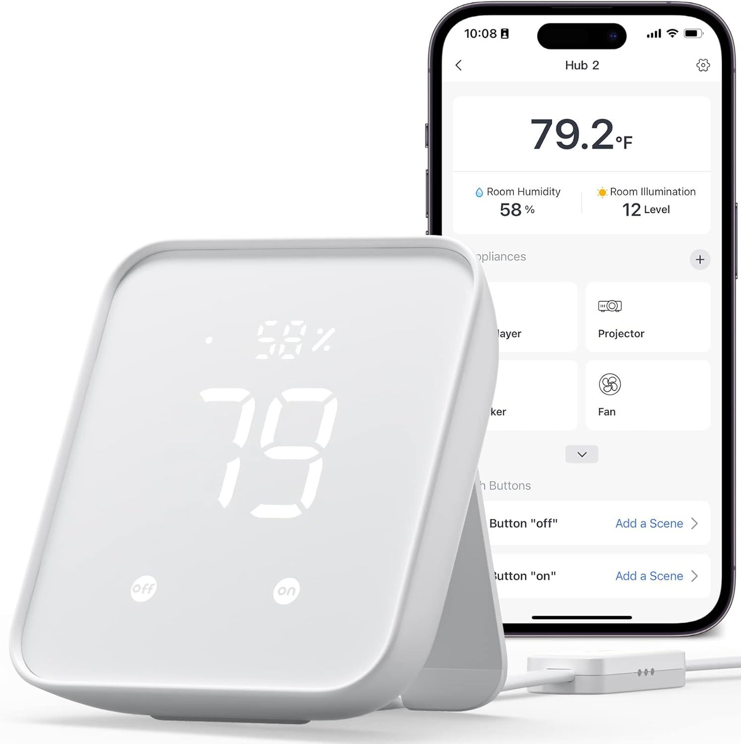 Smart Home Hub Apple - WiFi Thermometer Hygrometer, IR Remote Control