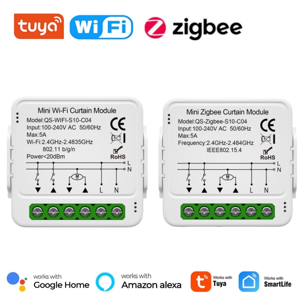 Smart Home Living Room - Tuya WiFi Zigbee Smart Curtain Switch