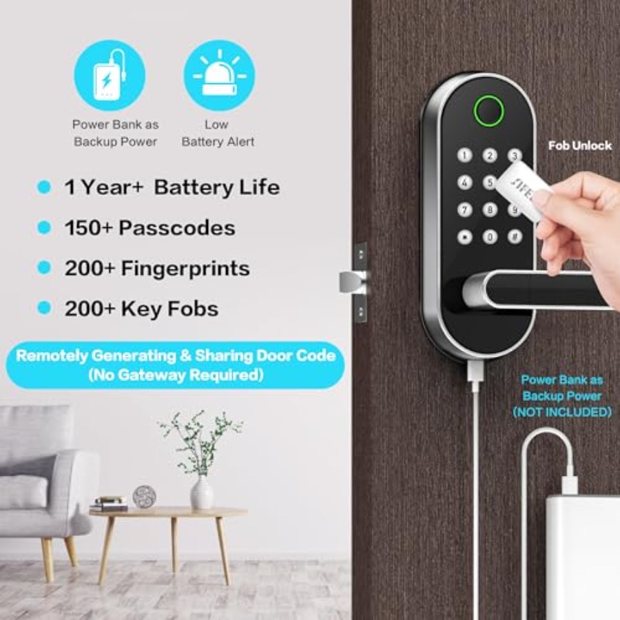 Fingerprint Smart Door Lock wi - đánh giá và giá Airbnb Smart Home