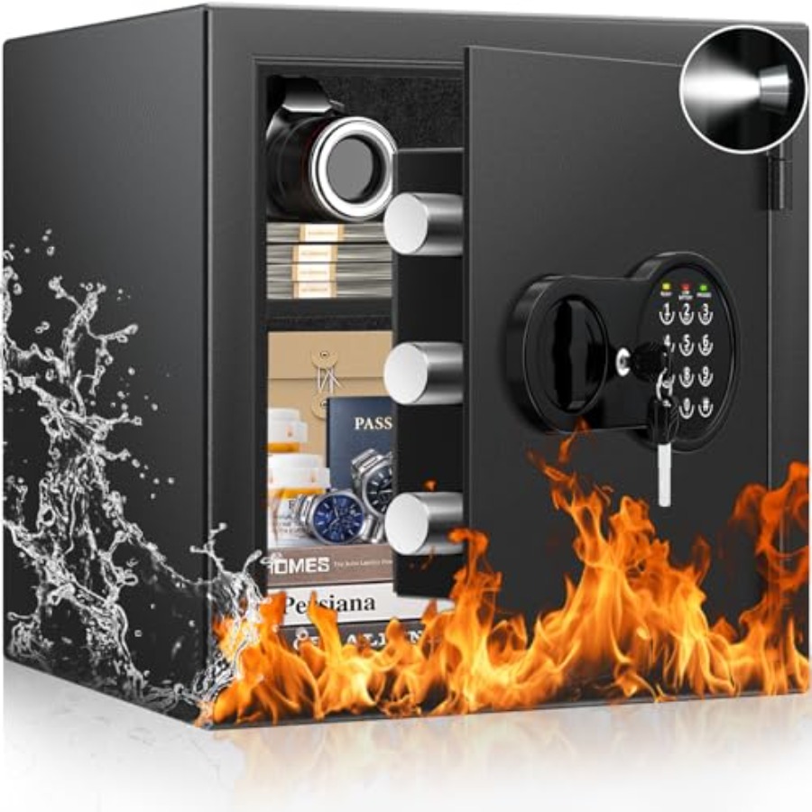 Home safe box, steel, black, 2 - đánh giá và giá Smart Home Box