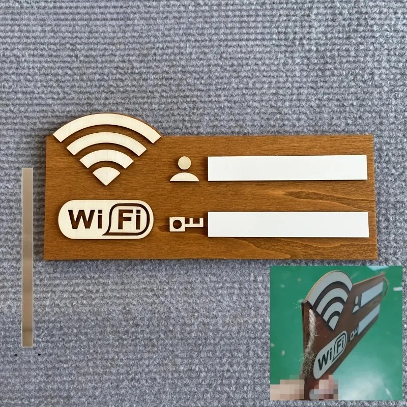 Erasable Wooden WiFi Sign Boar - đánh giá và giá Airbnb Smart Home