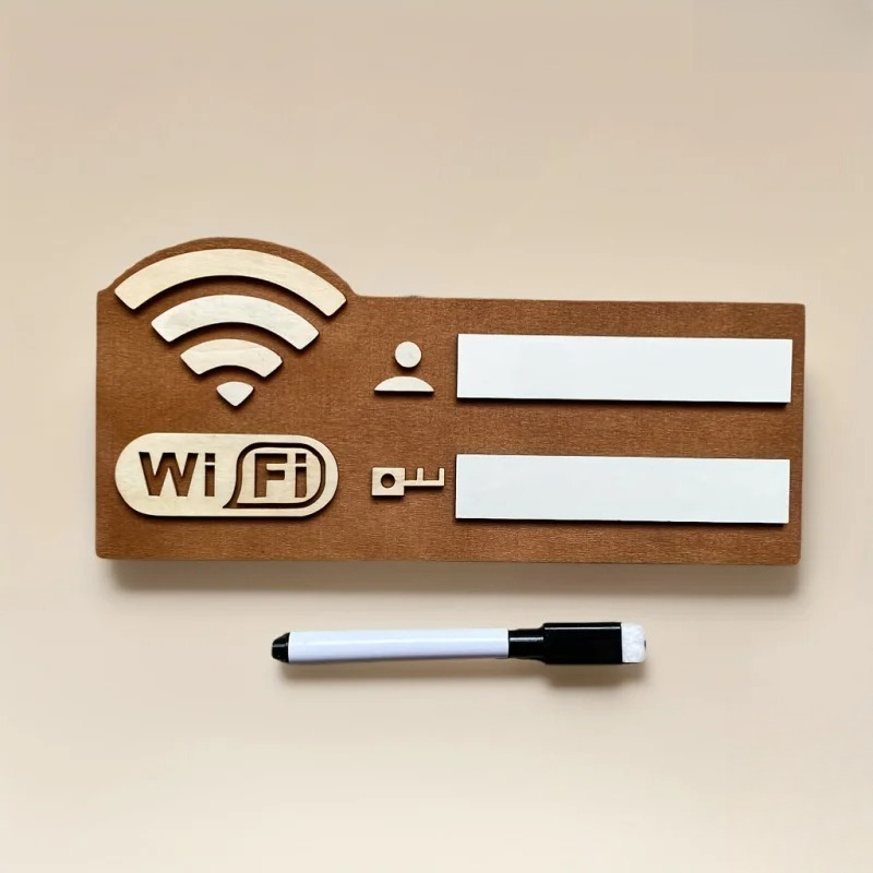 Erasable Wooden WiFi Sign Boar - đánh giá và giá Airbnb Smart Home