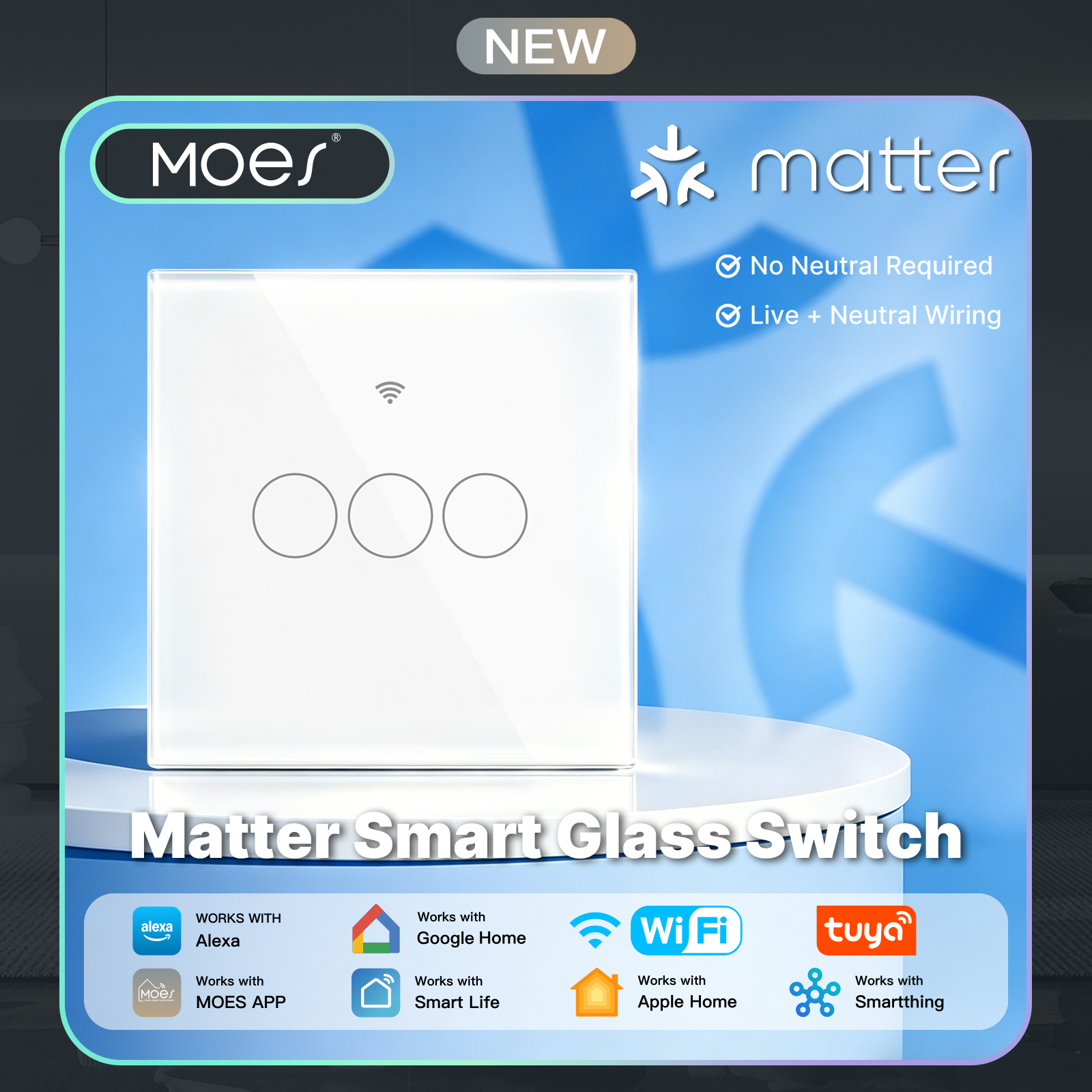 MOES Matter WiFi Smart Light S - đánh giá và giá Smart Home Hub Apple