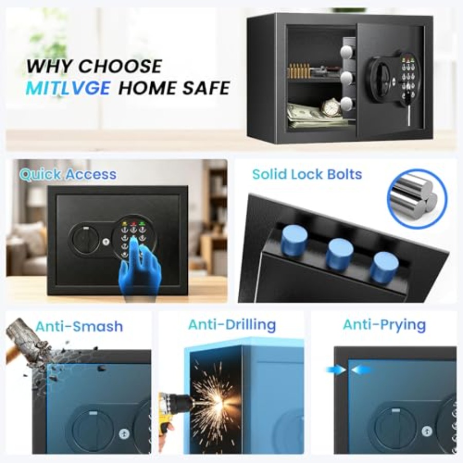 Home use small safe box, steel - đánh giá và giá Smart Home Box