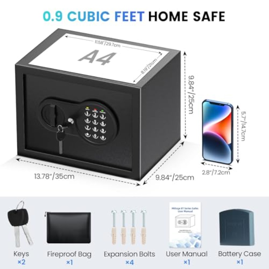 Home use small safe box, steel - đánh giá và giá Smart Home Box