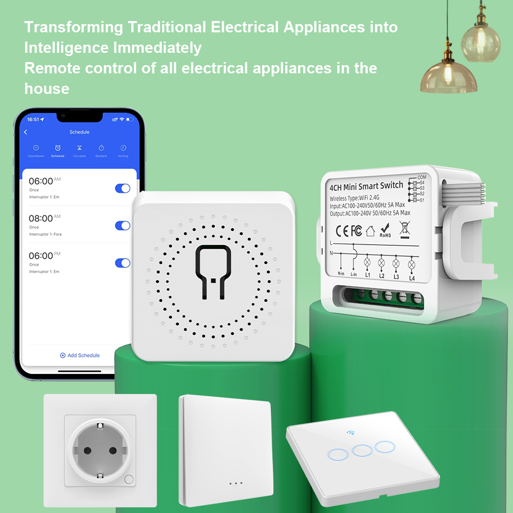 Tuya WiFi Smart Switch 1/2/3/4 - đánh giá và giá Smart Home Voice Assistant