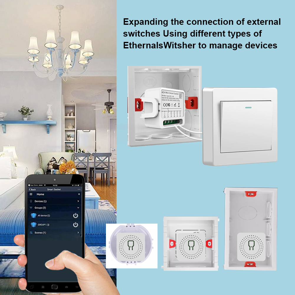 Tuya WiFi Smart Switch 1/2/3/4 - đánh giá và giá Smart Home Voice Assistant