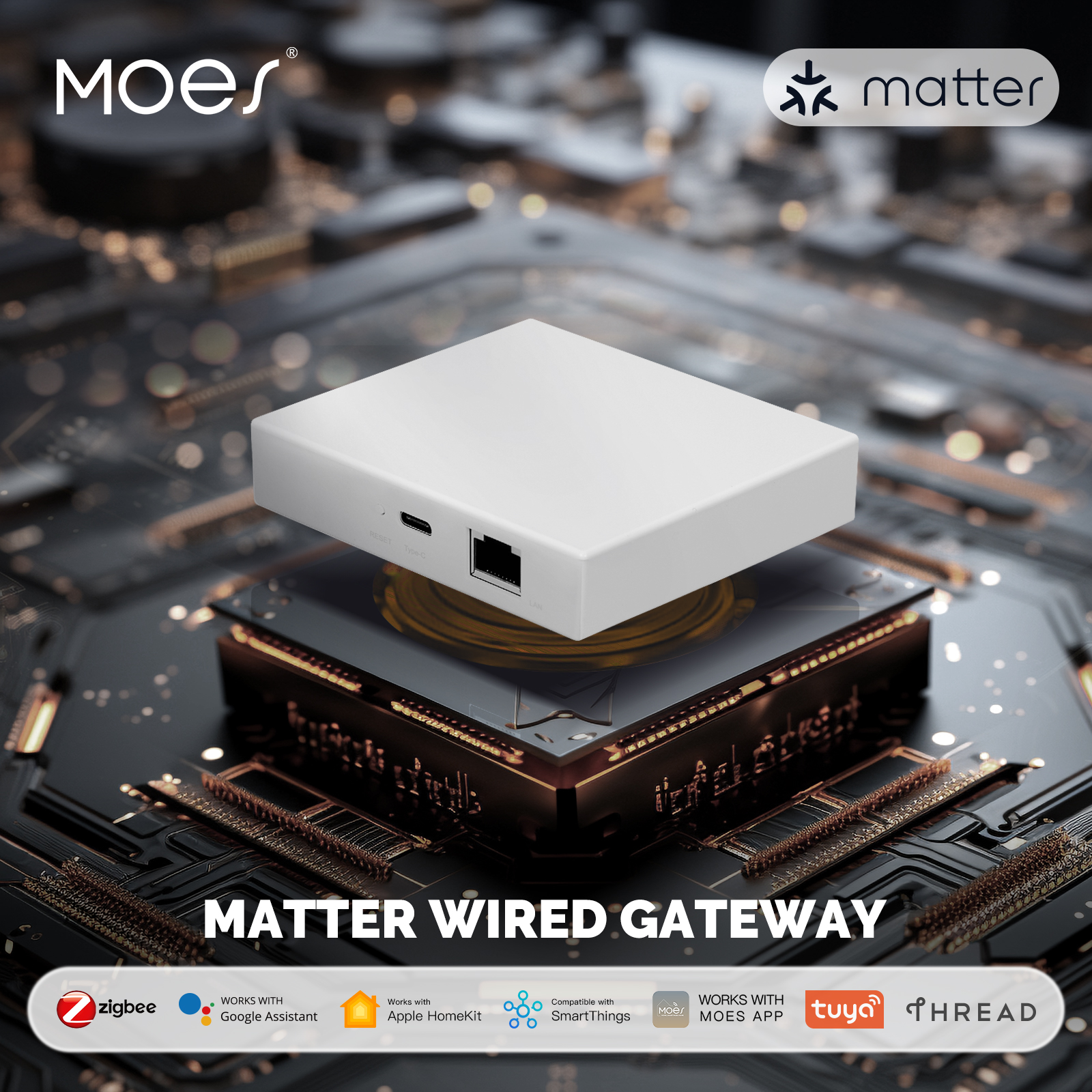MOES Tuya Zigbee Matter Thread - đánh giá và giá Smart Home Voice Assistant