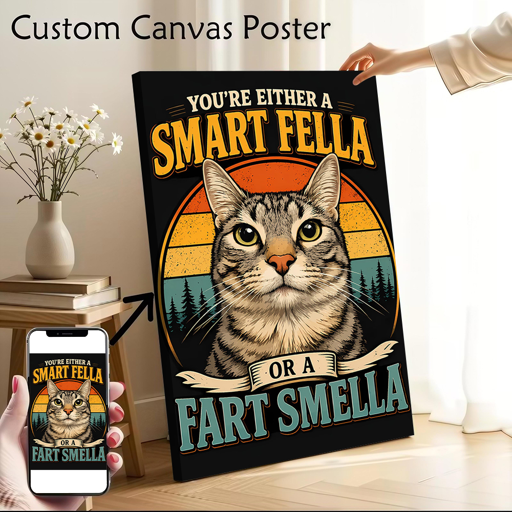 Funny Cat 'Smart Fella or Fart - đánh giá và giá Smart Home Poster