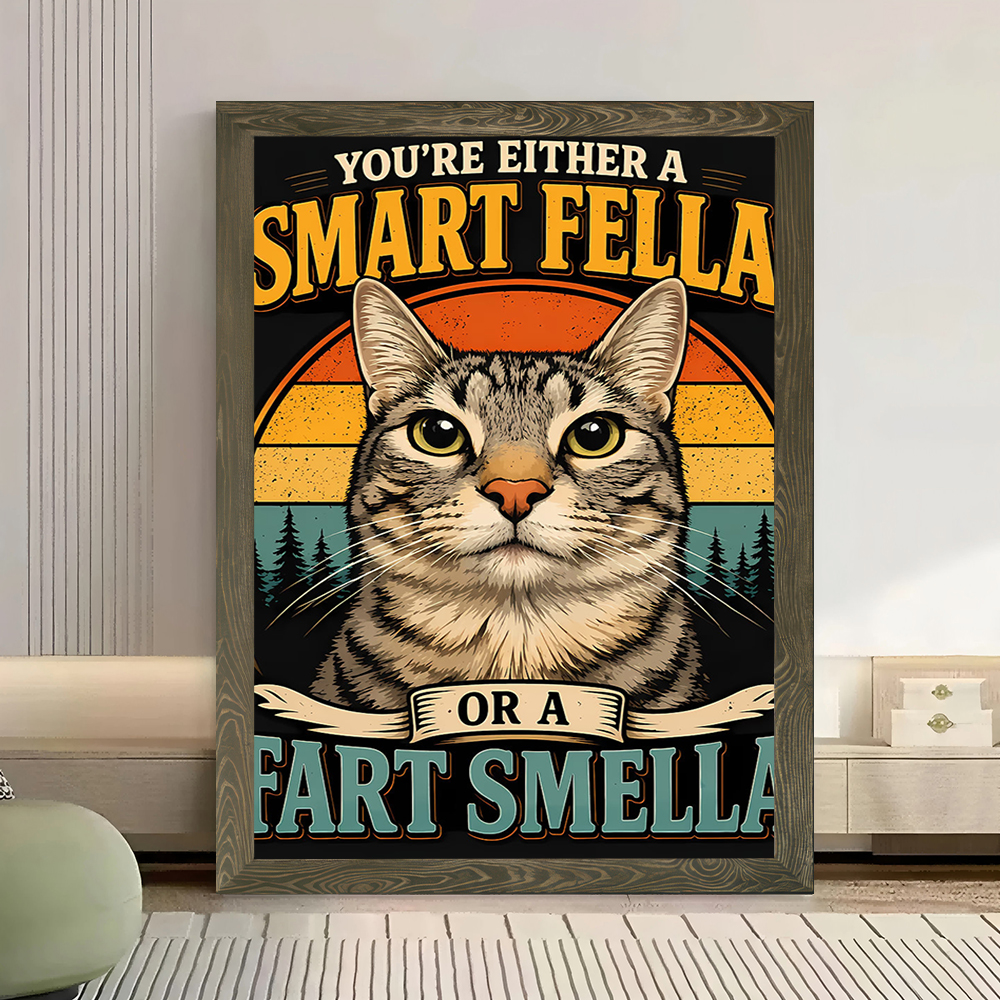 Funny Cat 'Smart Fella or Fart - đánh giá và giá Smart Home Poster