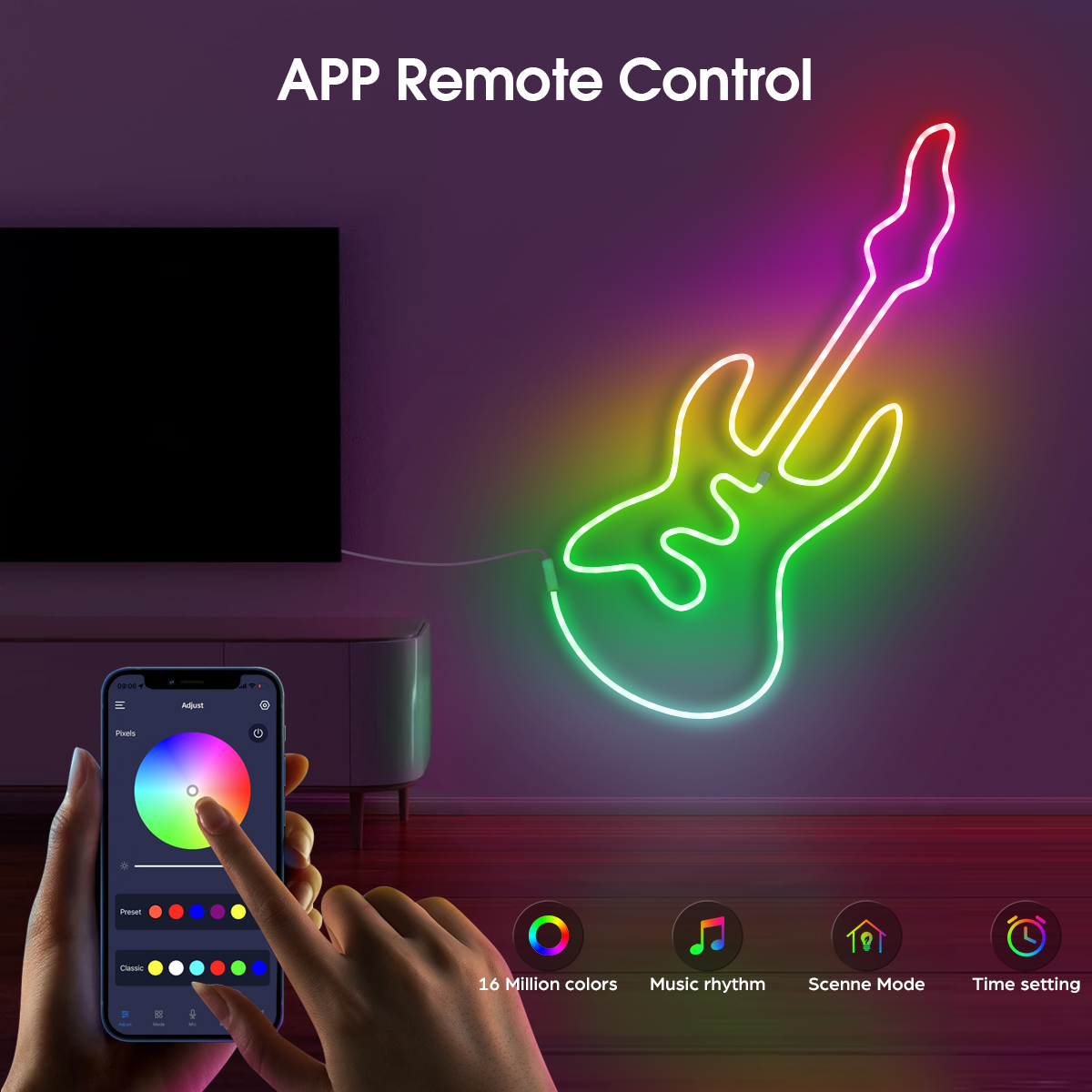 5V USB RGBIC Neon LED Strip 1M - đánh giá và giá Smart Home Poster
