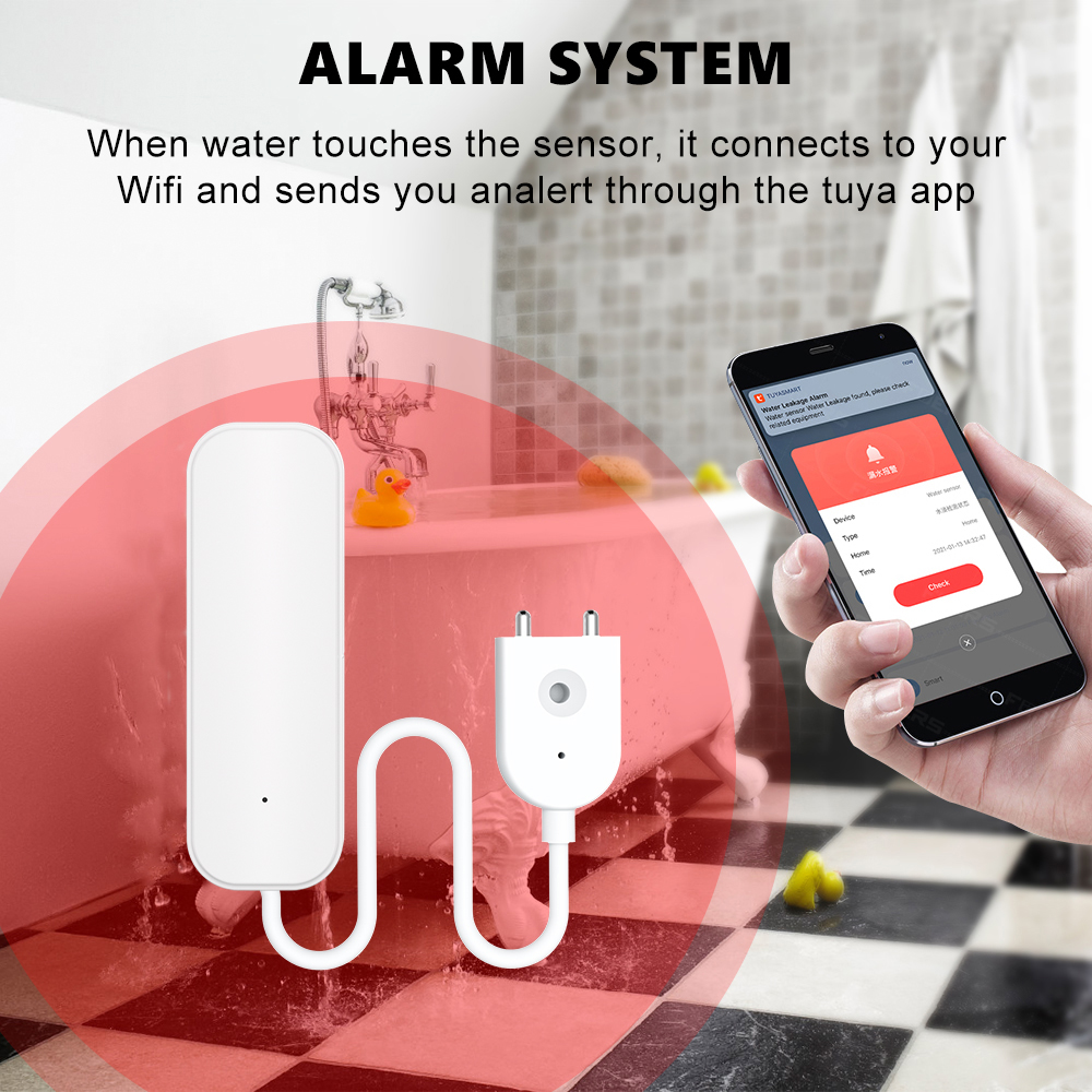 WiFi/Zigbee Water Sensor Tuya  - đánh giá và giá Smart Home Automation System