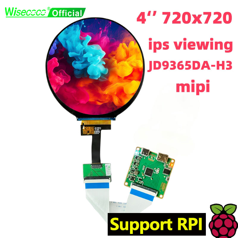 Wisecoco 4 Inch Round LCD Disp - đánh giá và giá Smart Home Raspberry Pi