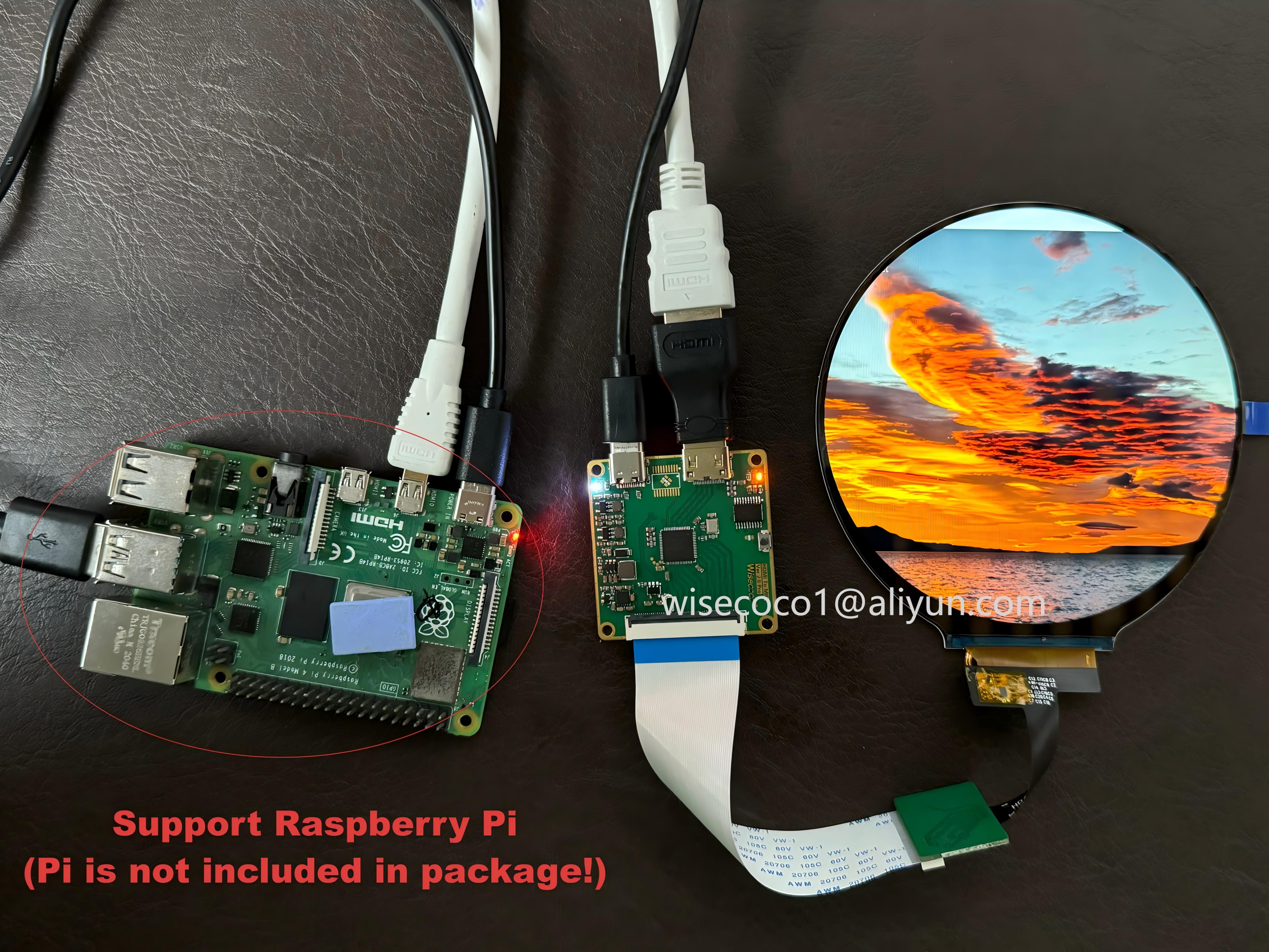 Wisecoco 4 Inch Round LCD Disp - đánh giá và giá Smart Home Raspberry Pi
