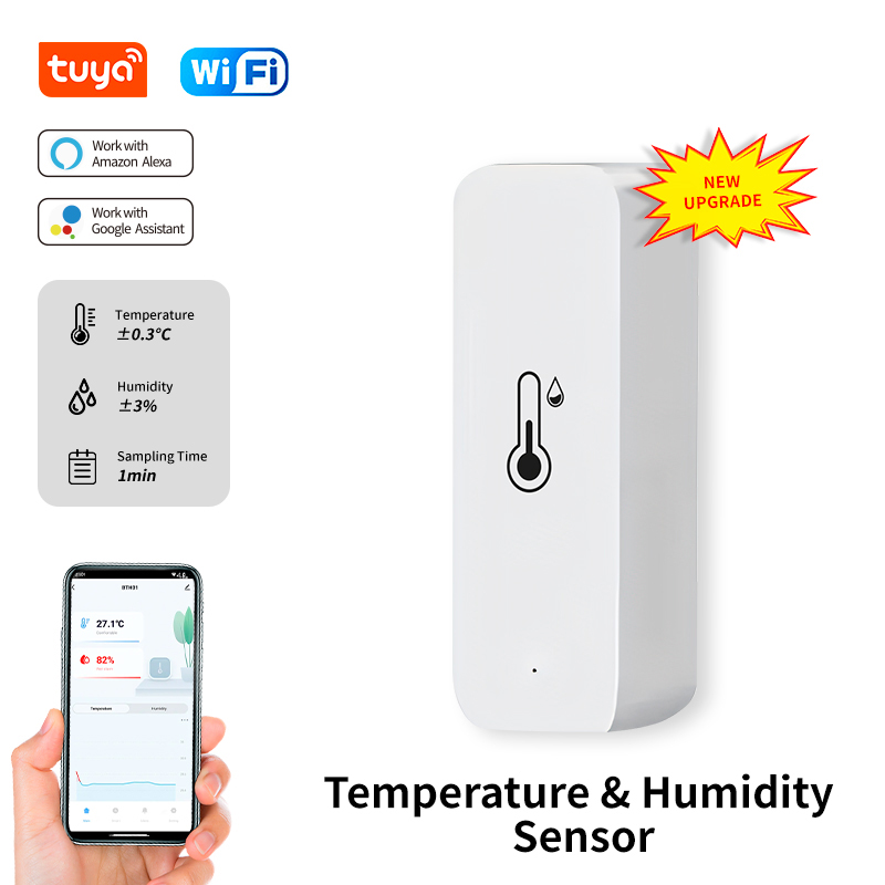 Tuya WiFi Temperature and Humi - đánh giá và giá Smart Home Voice Assistant