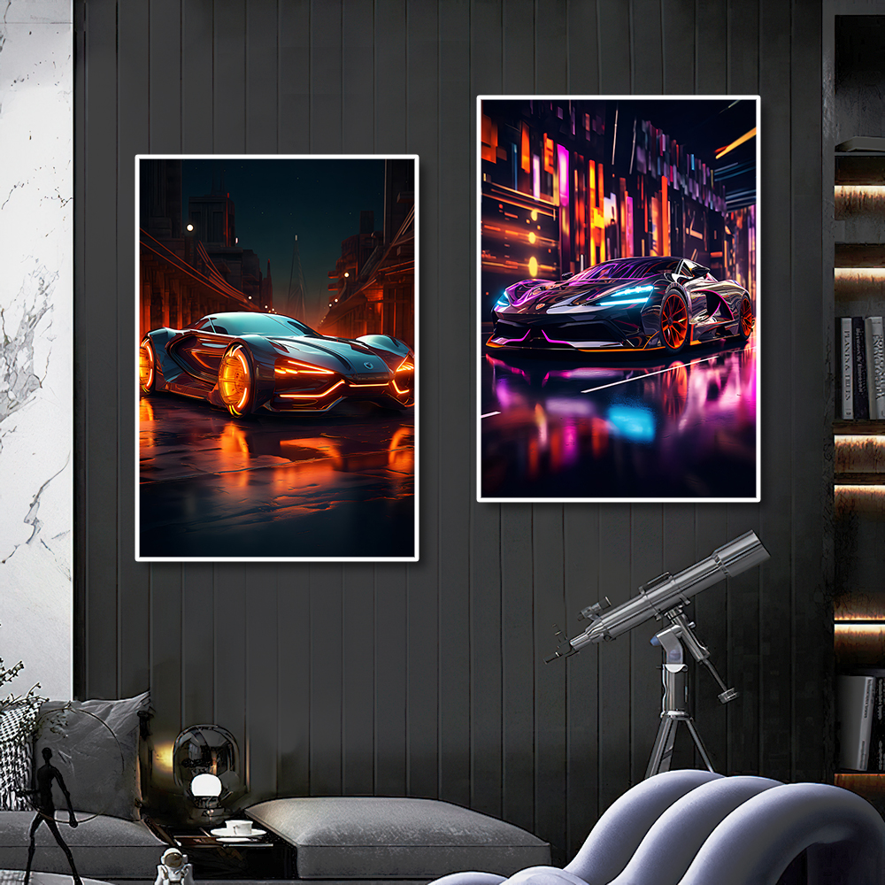 80s 90s Colorful Neon Cyberpun - đánh giá và giá Smart Home Poster