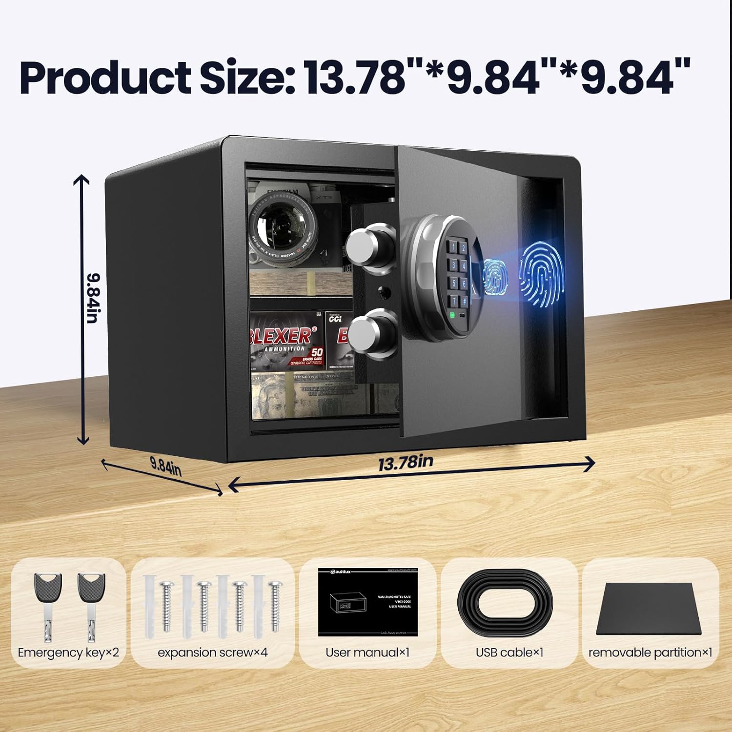 20LB Smart Biometric Safe with - đánh giá và giá Smart Home Box