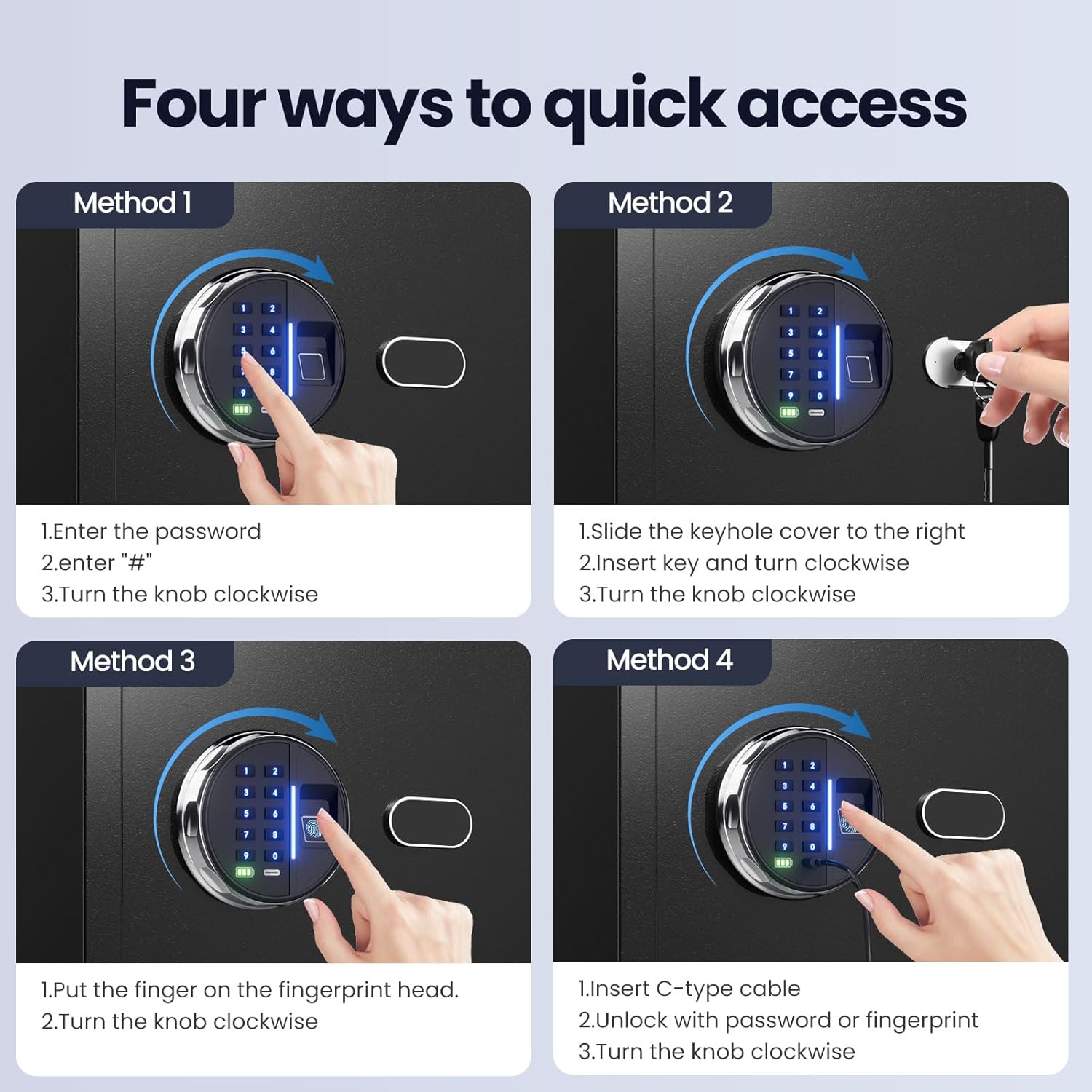 20LB Smart Biometric Safe with - đánh giá và giá Smart Home Box