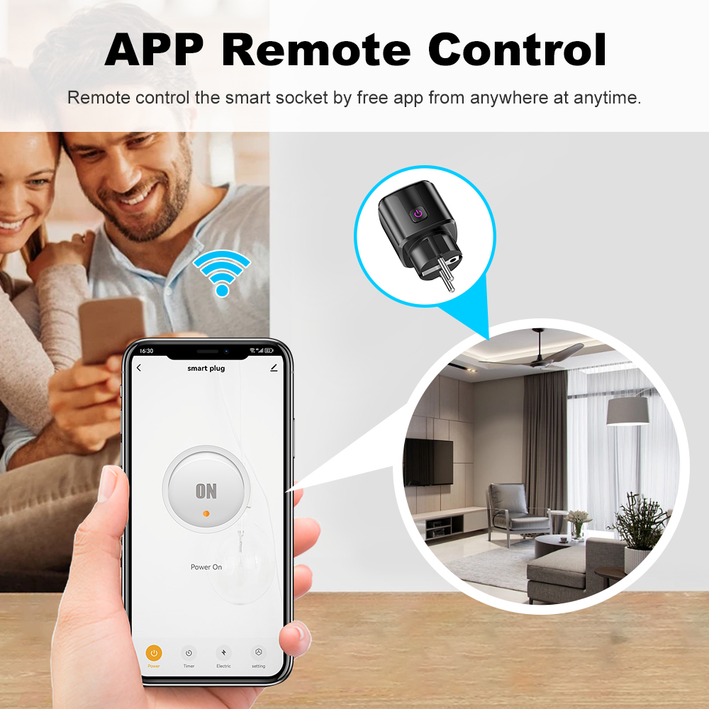 Tuya Smart 20A EU Plug WiFi+Bl - đánh giá và giá Smart Home Voice Assistant