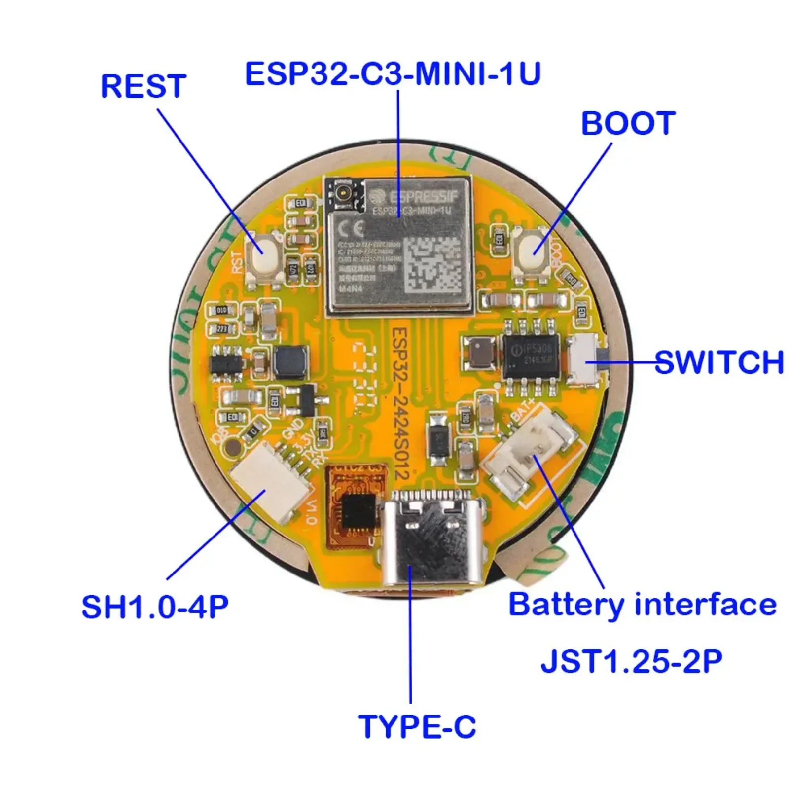 1.28 inch HD ESP32-C3 WiFi+BLE - đánh giá và giá Smart Home Arduino Project