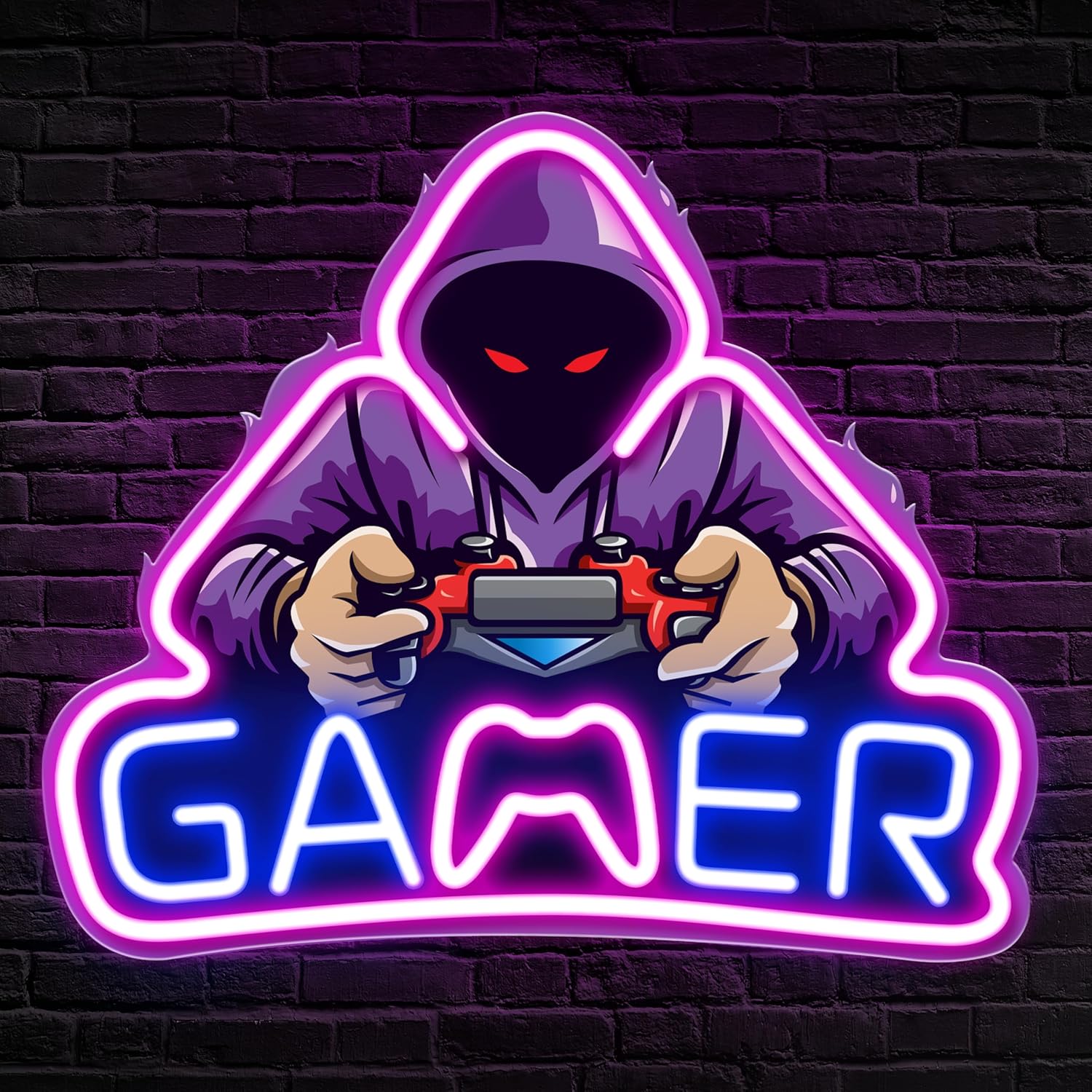 game controller neon sign game - đánh giá và giá Smart Home Poster