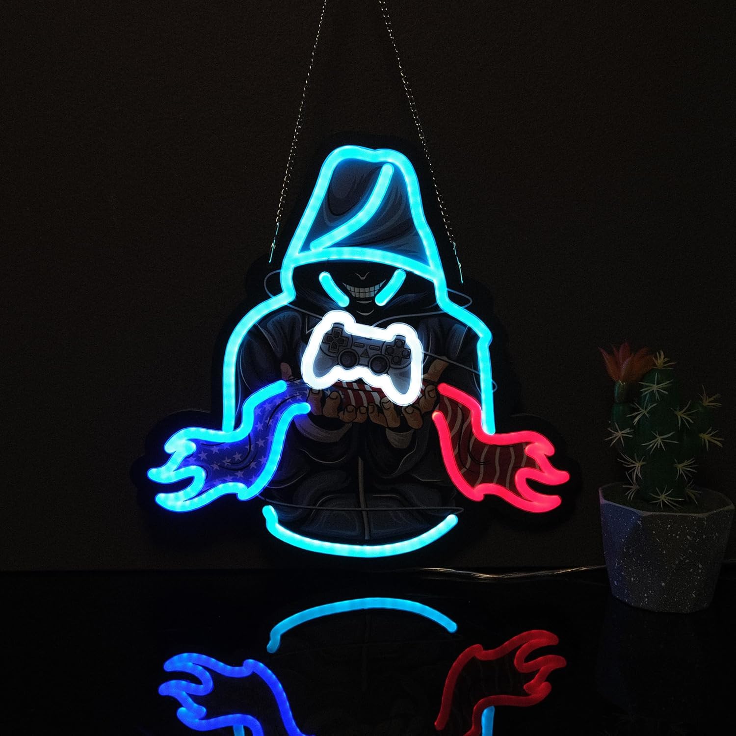 game controller neon sign game - đánh giá và giá Smart Home Poster