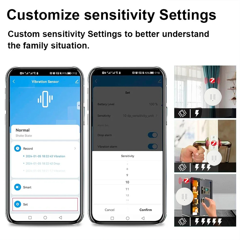 Tuya ZigBee Smart Vibration &  - đánh giá và giá Smart Home Automation System