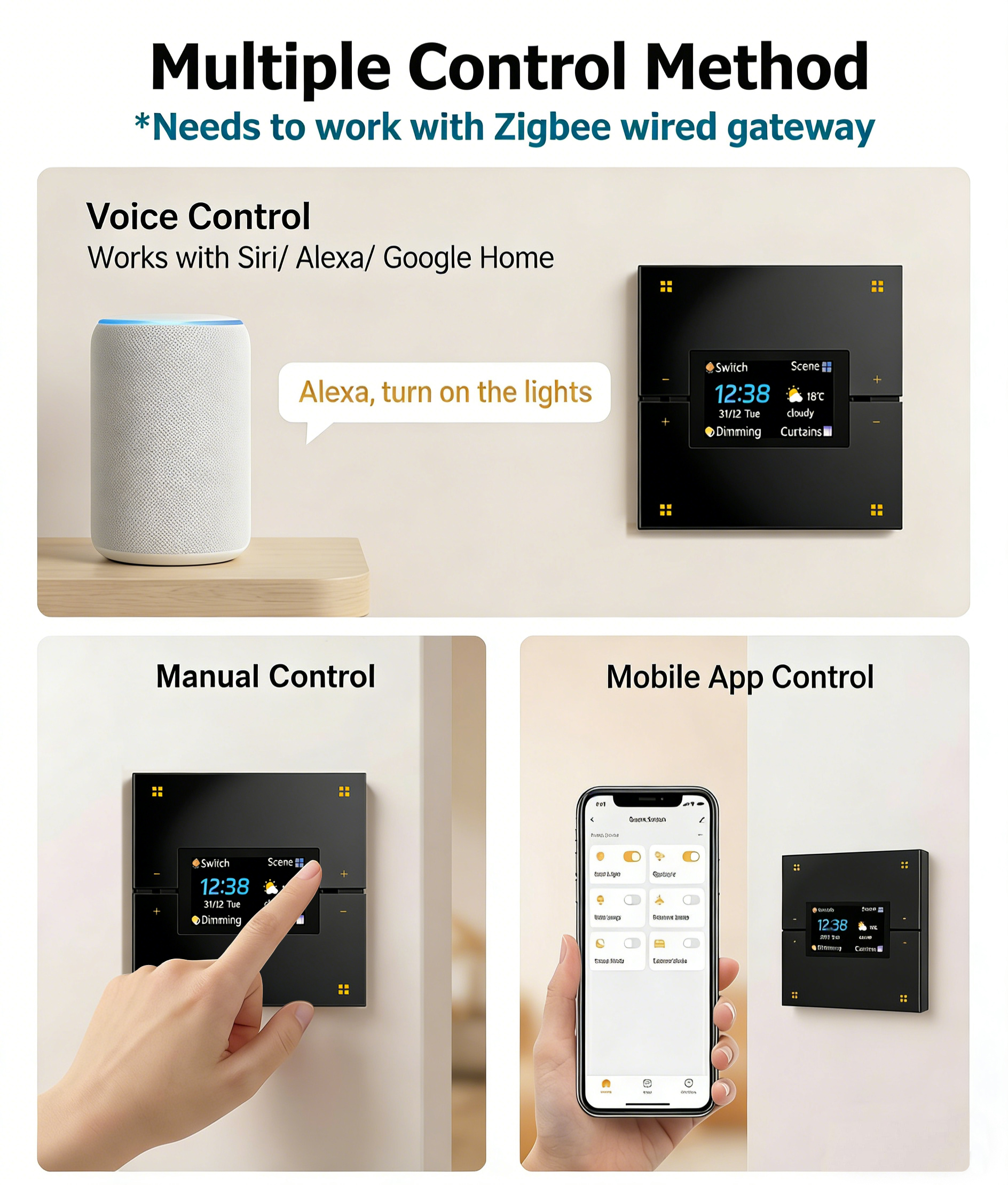 M9 Pro 8-Button UK Tuya Smart  - đánh giá và giá Smart Home Display