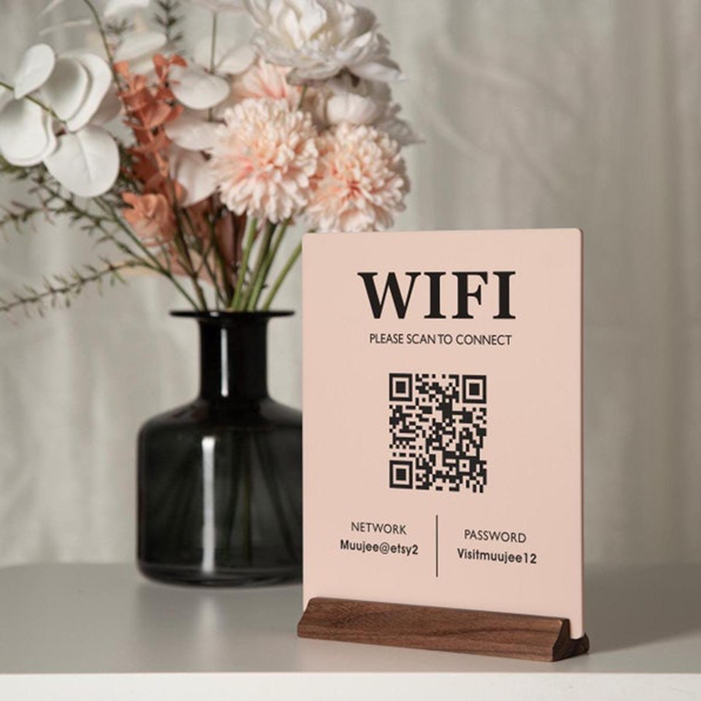 Hot Sale WiFi QR Code Acrylic  - đánh giá và giá Airbnb Smart Home
