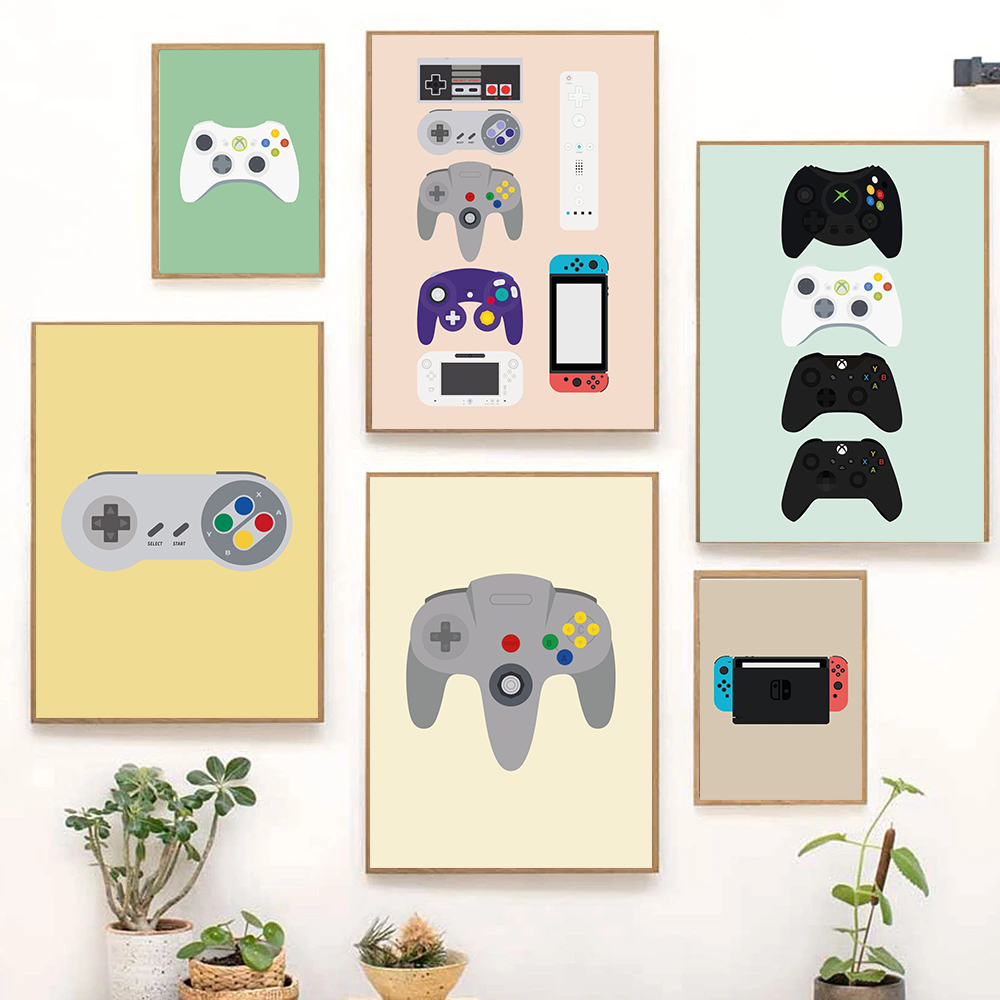 Retro Video Game Controllers P - đánh giá và giá Smart Home Poster