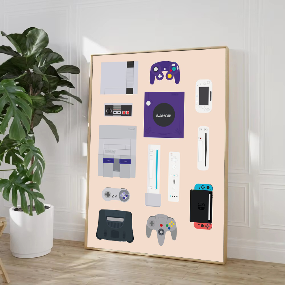 Retro Video Game Controllers P - đánh giá và giá Smart Home Poster