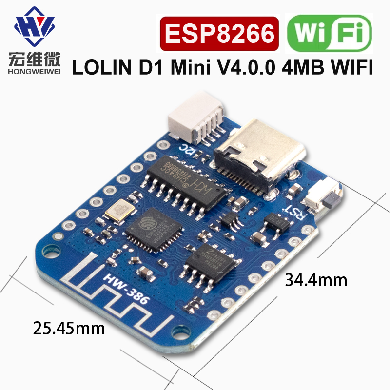 WEMOS D1 Mini V4.0.0 TYPE-C US - đánh giá và giá Smart Home Arduino Project