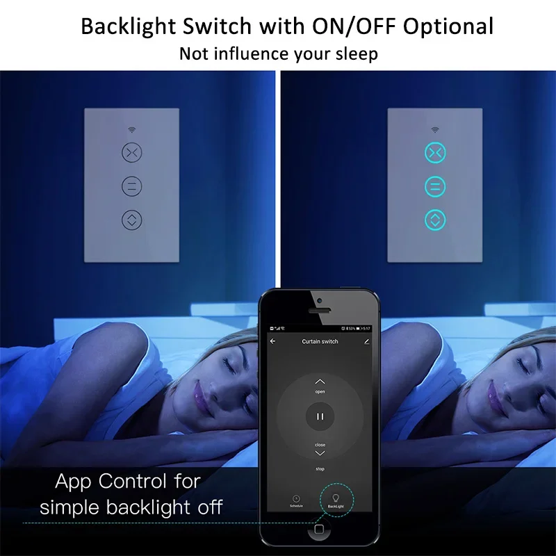 Wifi RF433 Touch Smart Curtain - đánh giá và giá Smart Home Living Room
