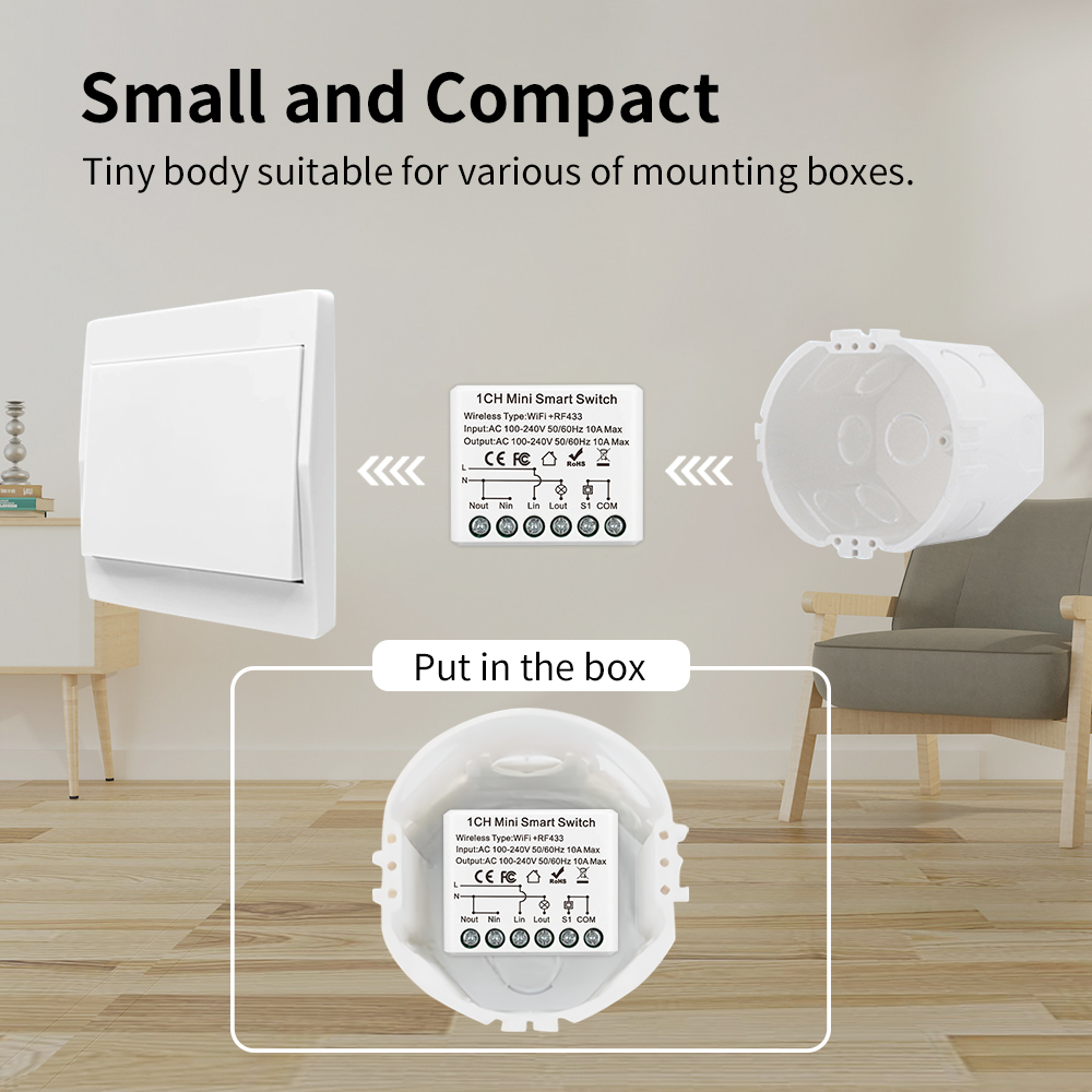 10A Tuya Mini WIFI Smart Switc - đánh giá và giá Smart Home Voice Assistant