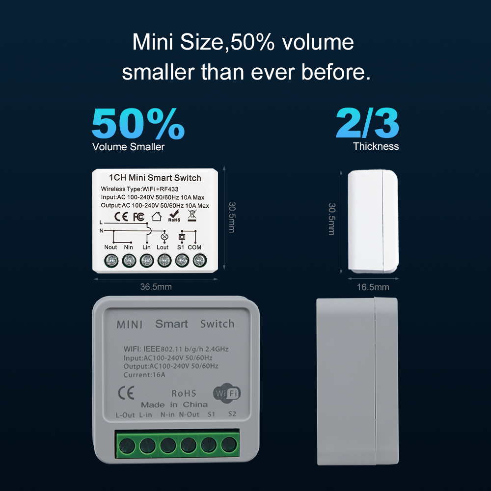 10A Tuya Mini WIFI Smart Switc - đánh giá và giá Smart Home Voice Assistant