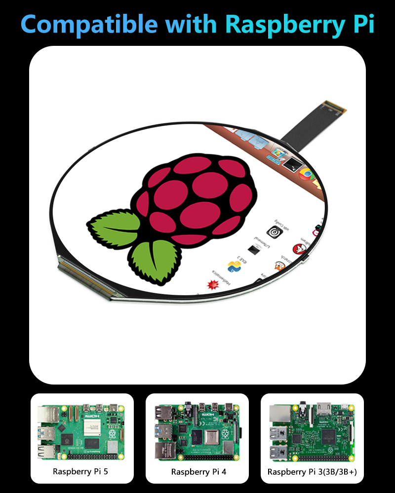 5 Inch IPS 1080*1080 Round Scr - đánh giá và giá Smart Home Raspberry Pi