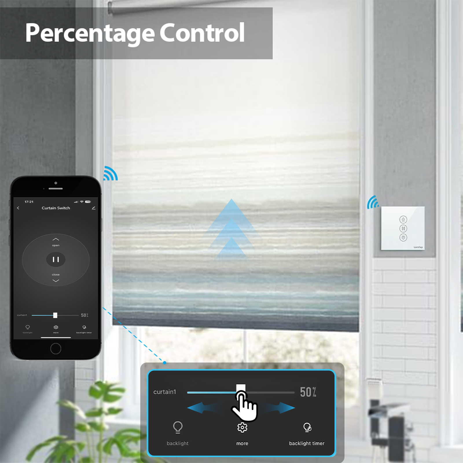 Tuya Smart Life EU WiFi Roller - đánh giá và giá Smart Home Living Room