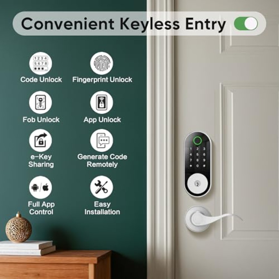 Fingerprint Smart Door Lock Ke - đánh giá và giá Airbnb Smart Home