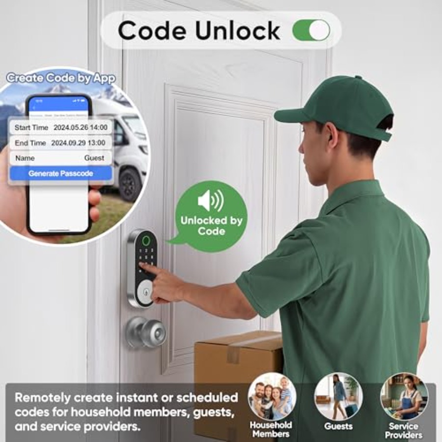 Fingerprint Smart Door Lock Ke - đánh giá và giá Airbnb Smart Home