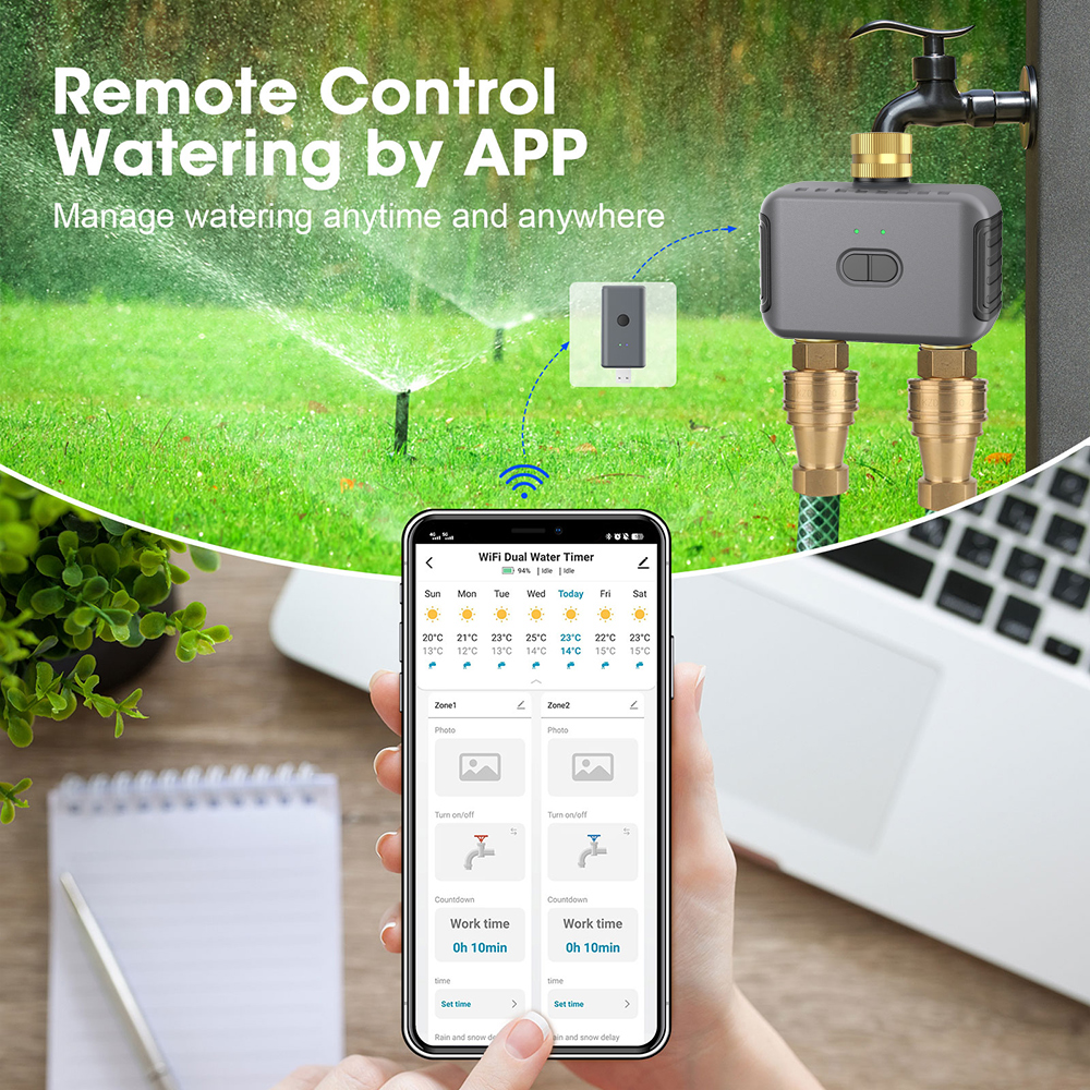 Tuya 2 Zone Watering Timer Gar - đánh giá và giá Smart Home Device
