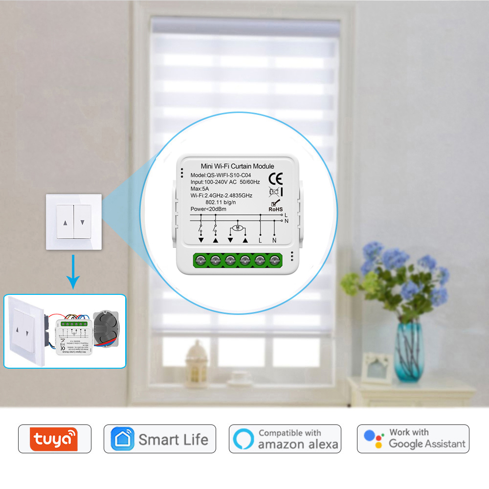 Tuya WiFi Zigbee Smart Curtain - đánh giá và giá Smart Home Living Room